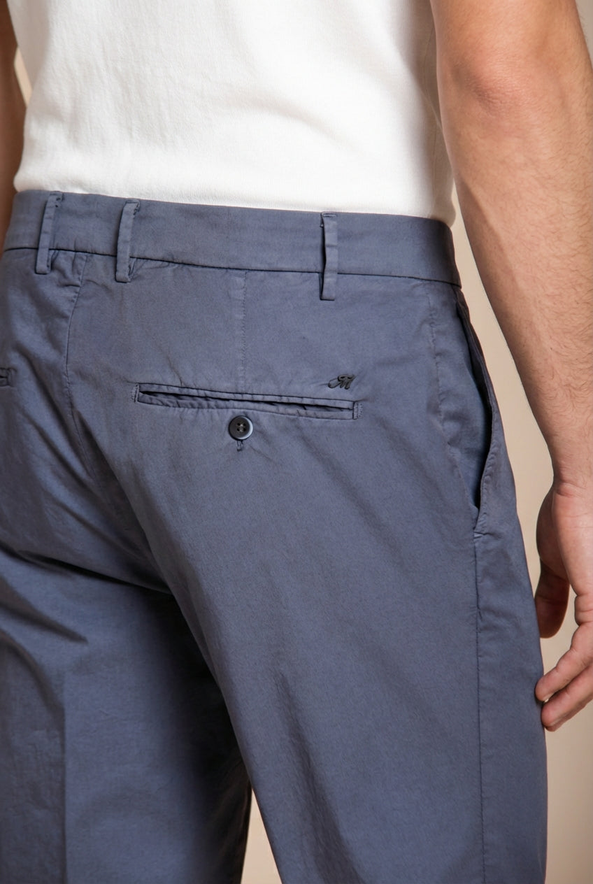 Milano pantalón chino hombre en gabardina stretch extra slim fit ①