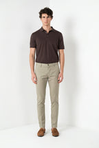 Milano men's chino pants in stretch gabardine extra slim fit ①
