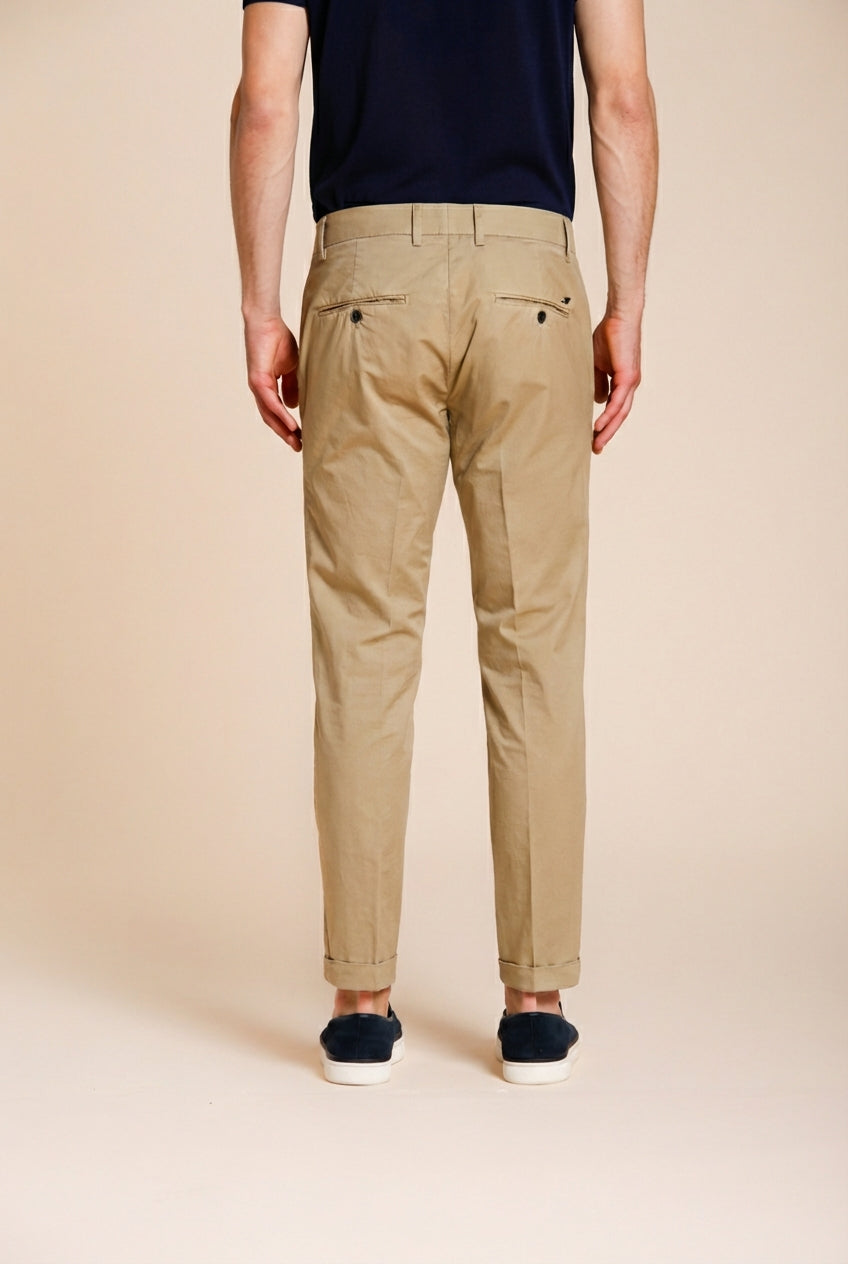 Milano pantalone chino uomo in gabardina stretch extra slim fit ①