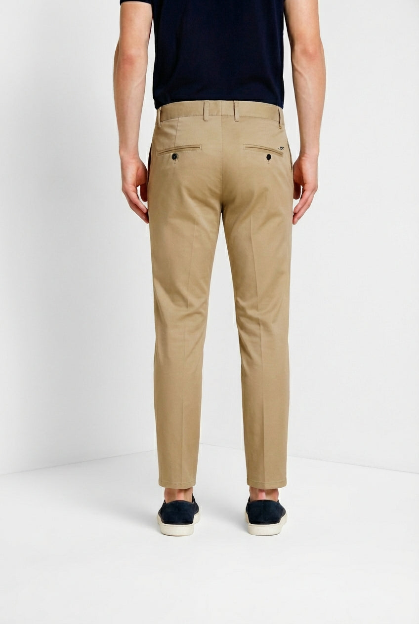 Milano men's chino pants in stretch gabardine extra slim fit ①