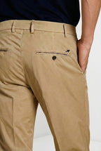 Milano men's chino pants in stretch gabardine extra slim fit ①