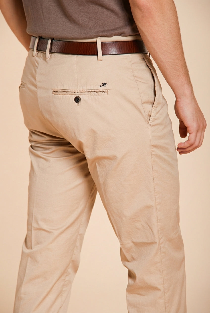 Milano pantalón chino hombre en gabardina stretch extra slim fit ①