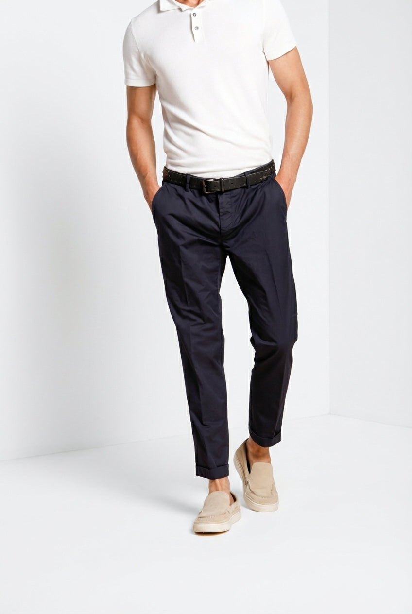 Milano men's chino pants in stretch gabardine extra slim fit ①
