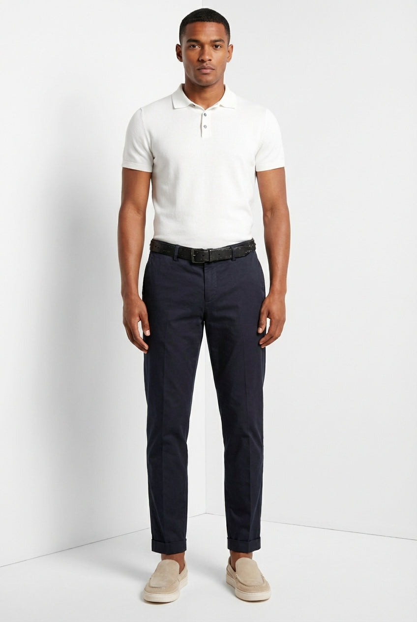 Milano men's chino pants in stretch gabardine extra slim fit ①