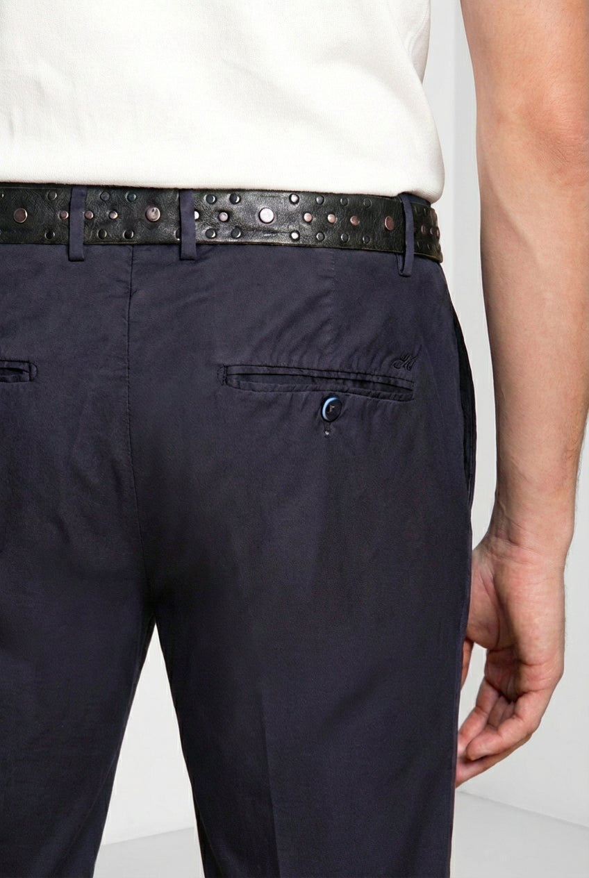 Milano men's chino pants in stretch gabardine extra slim fit ①