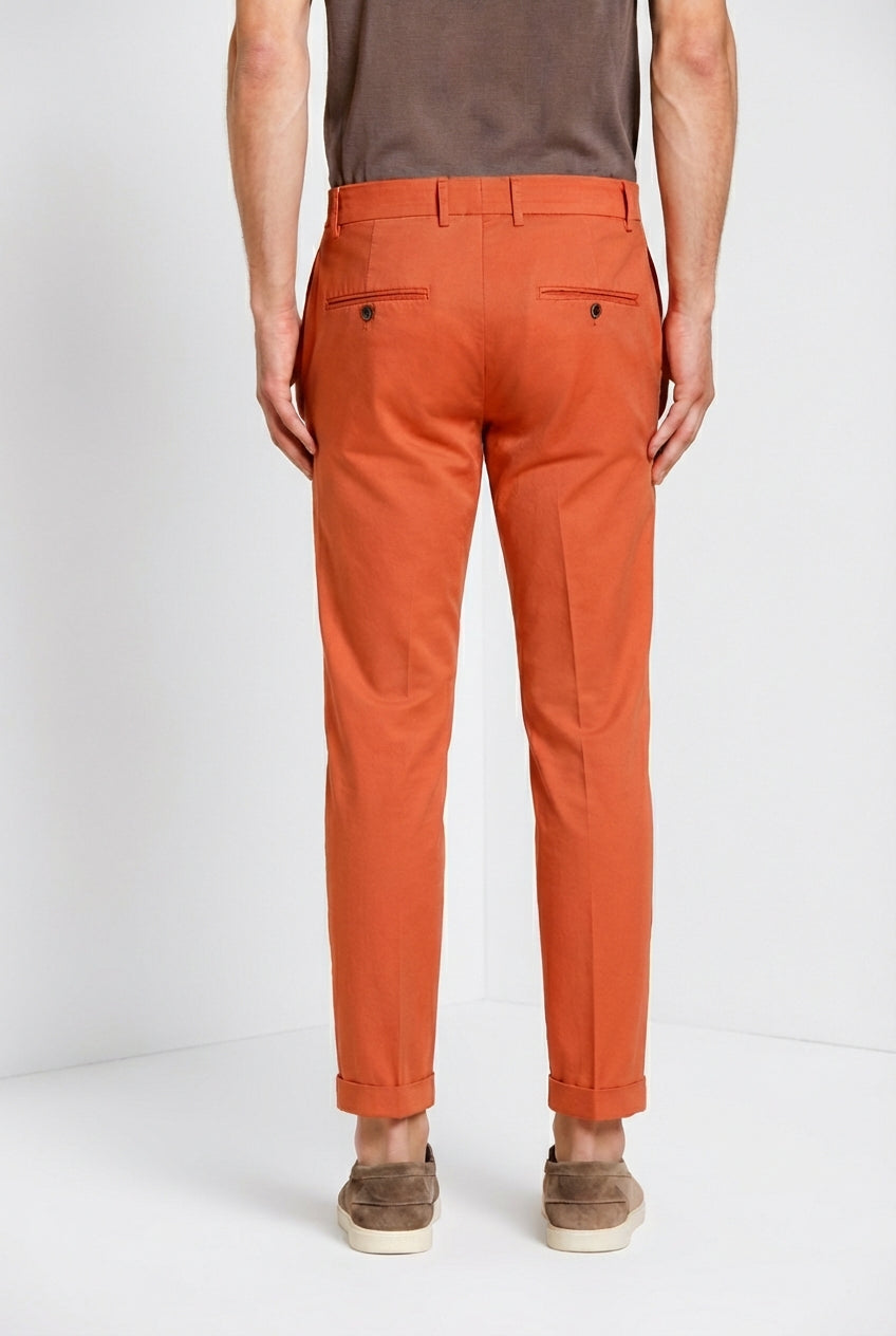 Milano men's chino pants in stretch gabardine extra slim fit ①