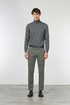 Milano chino pants for men in stretch gabardine, extra slim fit ①