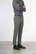 Milano chino pants for men in stretch gabardine, extra slim fit ①
