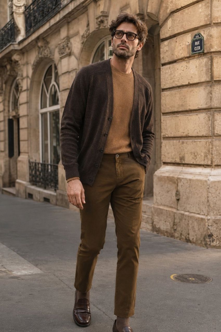 Milano pantalone chino uomo in gabardina stretch extra slim fit ①