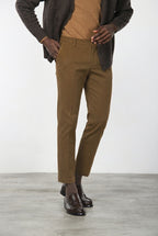 Milano chino pants for men in stretch gabardine, extra slim fit ①