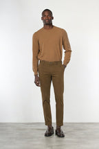 Milano chino pants for men in stretch gabardine, extra slim fit ①