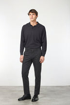 Milano pantalone chino uomo in gabardina stretch extra slim fit ①
