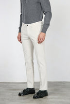 Milano pantalone chino uomo in velluto 500 righe extra slim fit ①