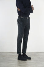 Milano pantalón chino hombre en terciopelo 500 líneas extra slim fit ①