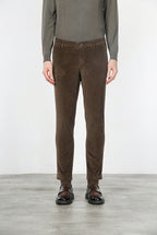 Milano pantalone chino uomo in velluto 500 righe extra slim fit ①