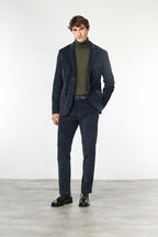 Milano pantalón chino de hombre en pana 500 rayas, extra slim fit ①