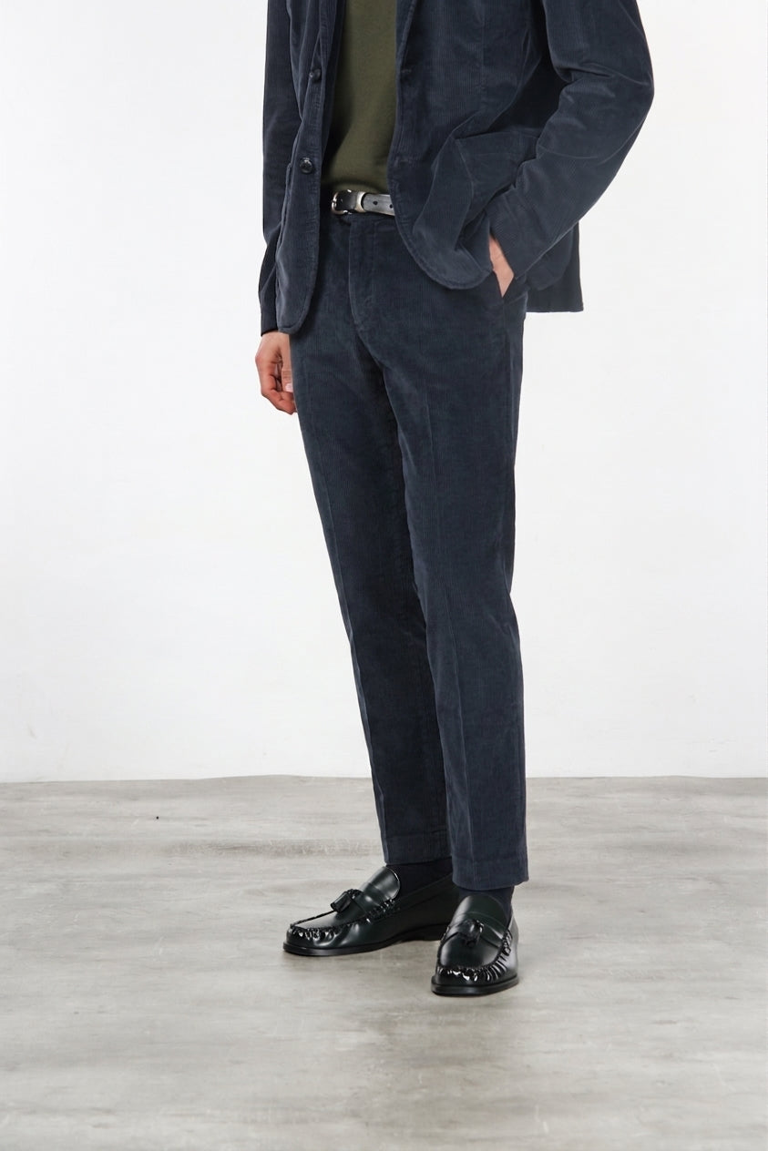 Milano pantalón chino de hombre en pana 500 rayas, extra slim fit ①