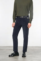 Milano pantalón chino de hombre en pana 500 rayas, extra slim fit ①
