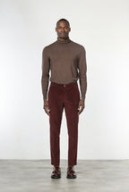 Milano pantalone chino uomo in velluto 500 righe extra slim fit ①