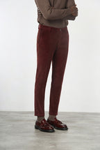 Milano pantalone chino uomo in velluto 500 righe extra slim fit ①