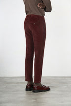 Milano pantalone chino uomo in velluto 500 righe extra slim fit ①