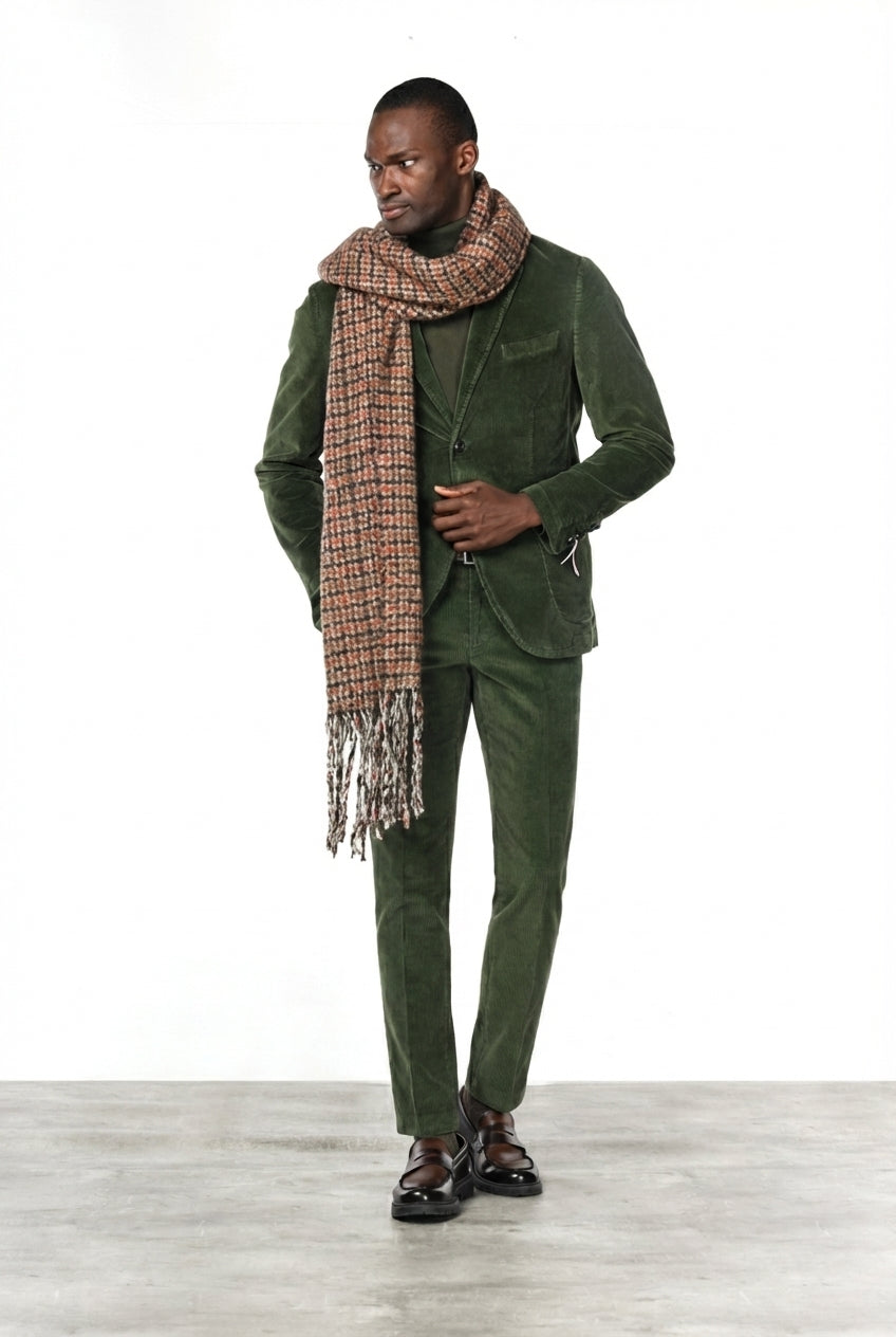 Milano pantalone chino uomo in velluto 500 righe extra slim fit ①