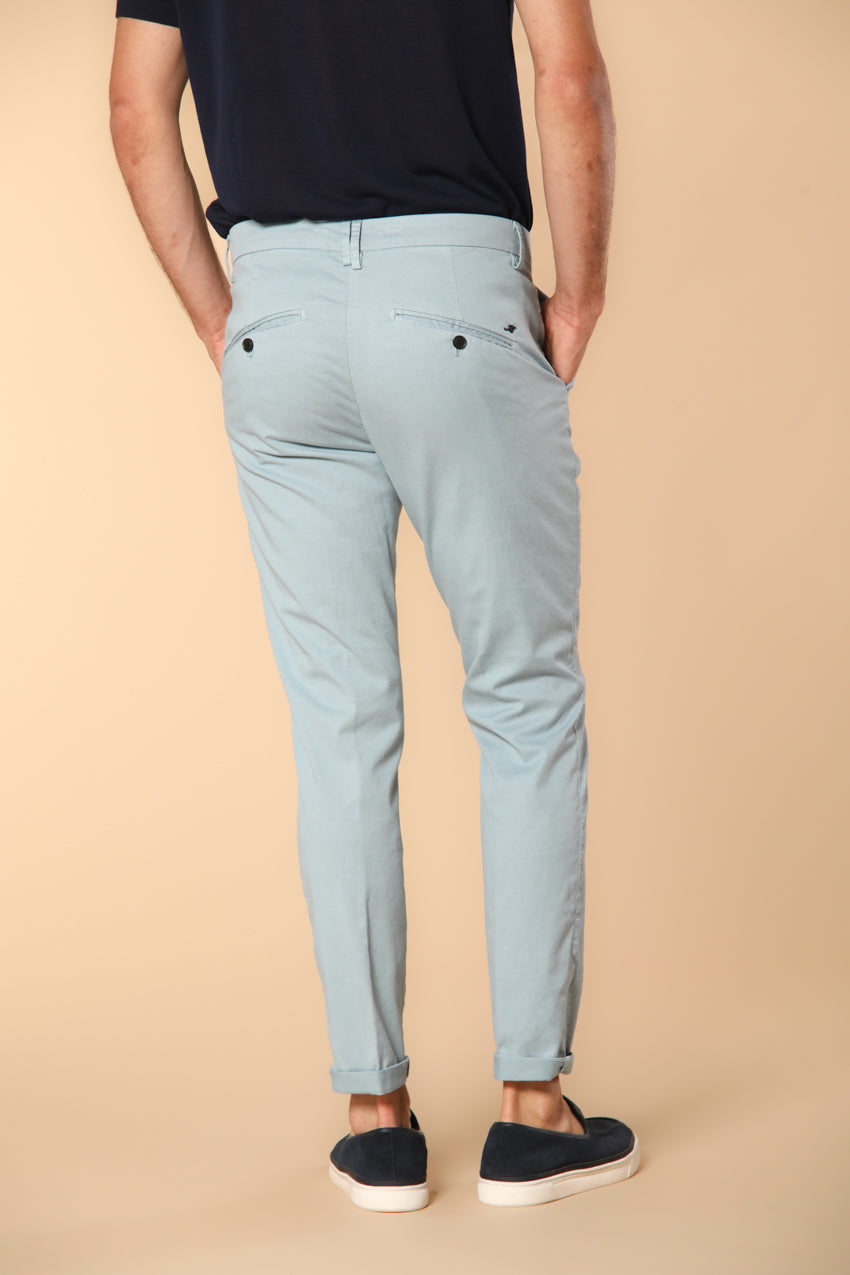 Osaka 1 Pinces men’s chino pants in cotton and lyocell twill carrot fit