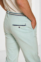 Torino Summer pantalón chino hombre en twill de algodón y lyocell slim fit