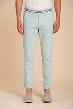 Torino Summer men's chino pants in cotton and lyocell twill slim fit