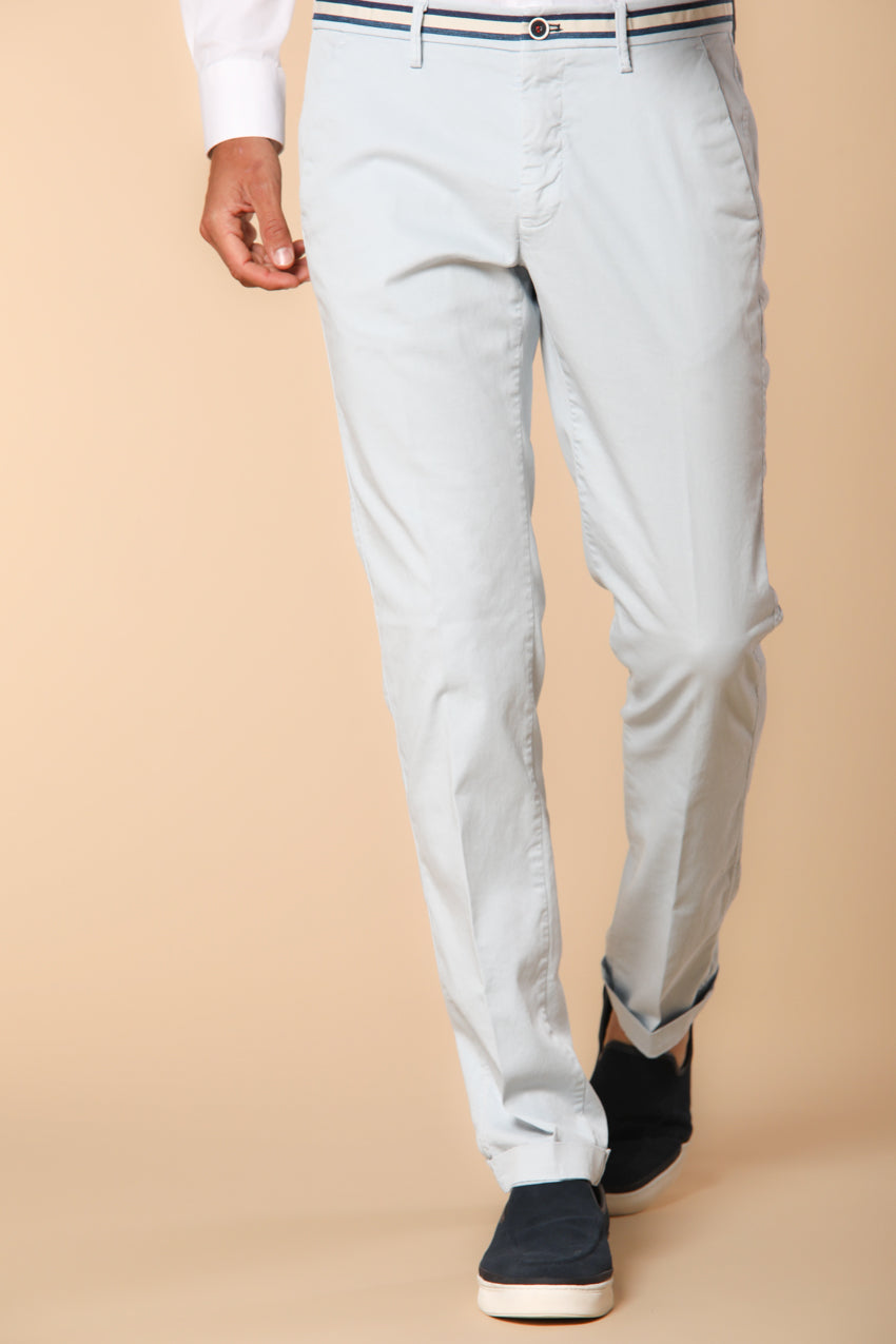 Torino Summer men's chino pants in cotton and lyocell twill slim fit