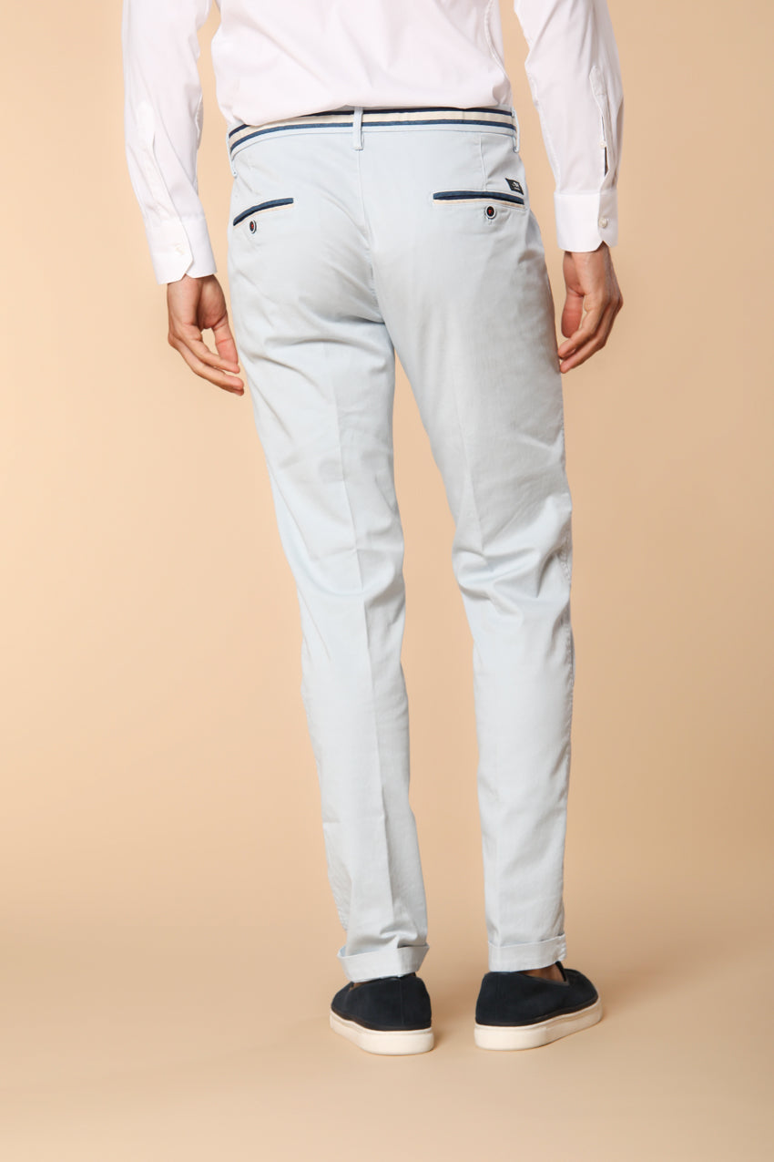 Torino Summer men's chino pants in cotton and lyocell twill slim fit