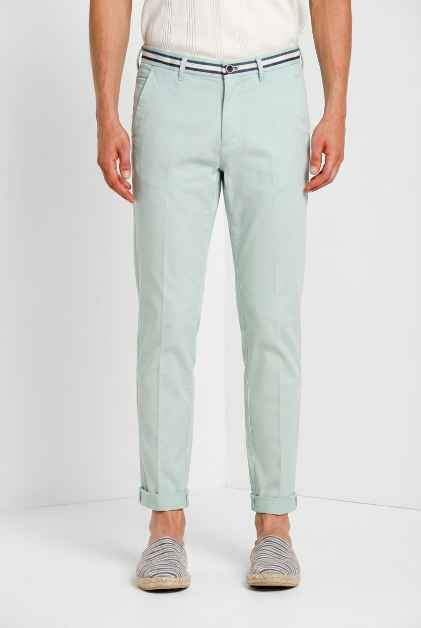 Torino Summer pantalone chino uomo in twill di cotone e lyocell slim fit