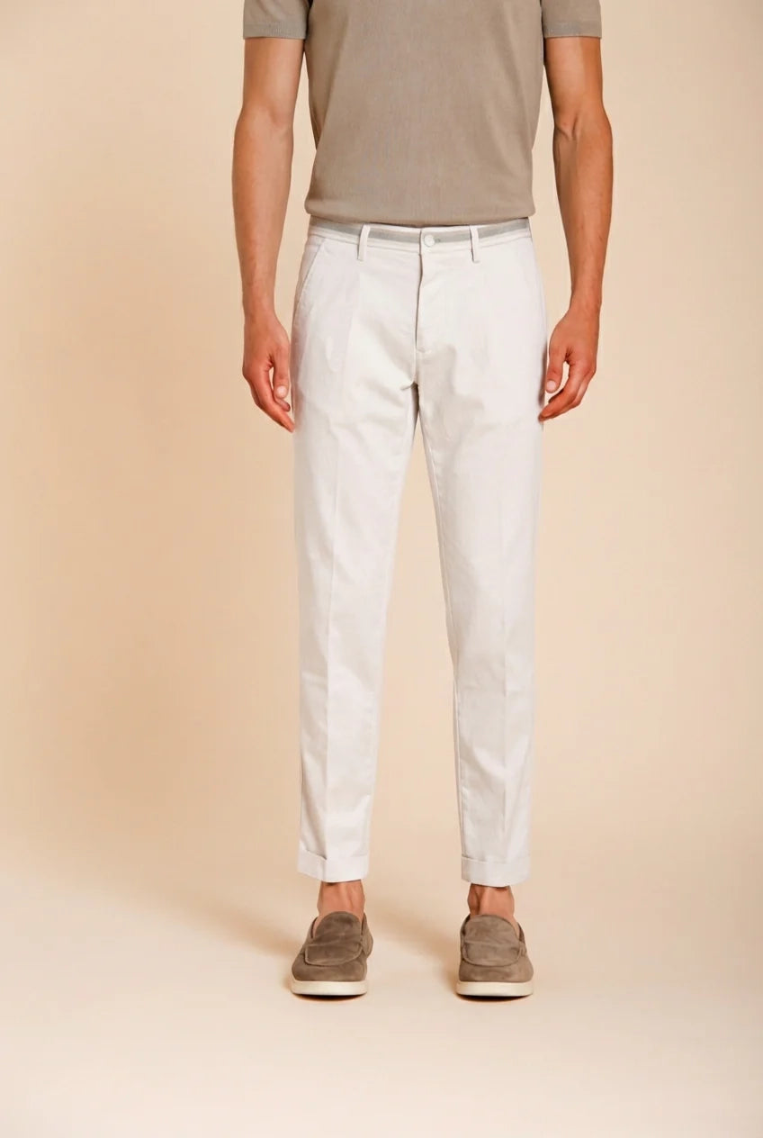 Torino Summer pantalone chino uomo in twill di cotone e lyocell slim fit