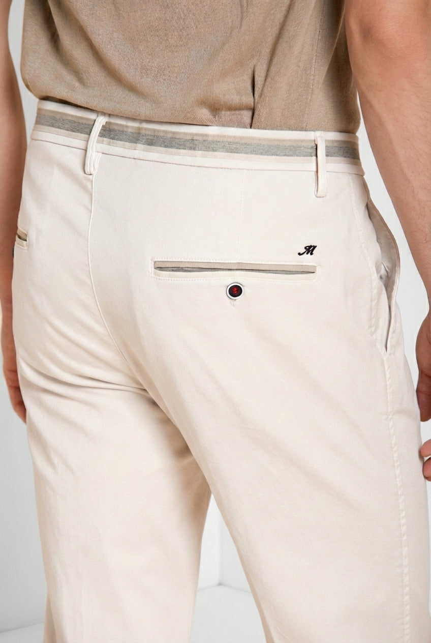 Torino Summer pantalone chino uomo in twill di cotone e lyocell slim fit