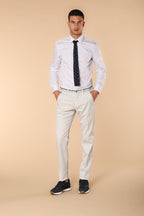 Torino Summer pantalón chino hombre en twill de algodón y lyocell slim fit
