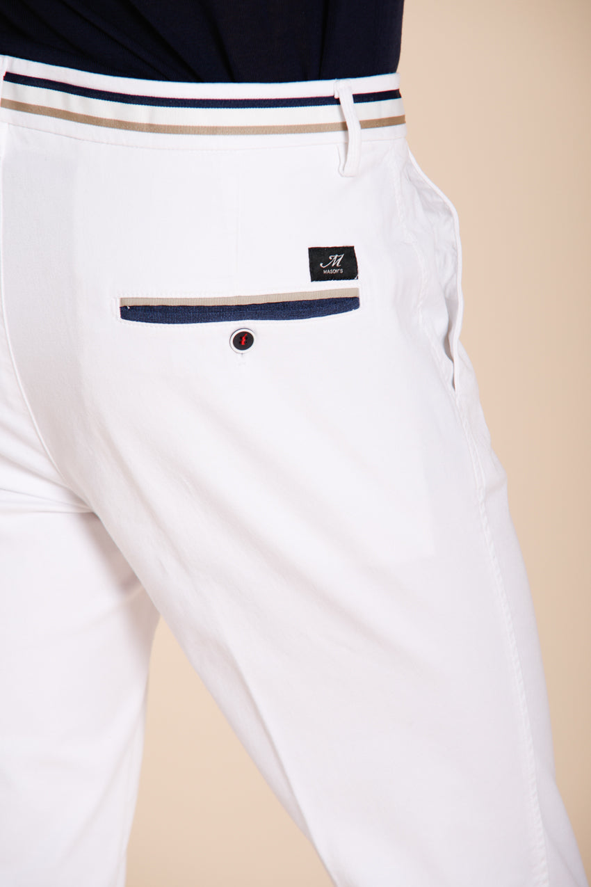 Torino Summer pantalón chino hombre en twill de algodón y lyocell slim fit