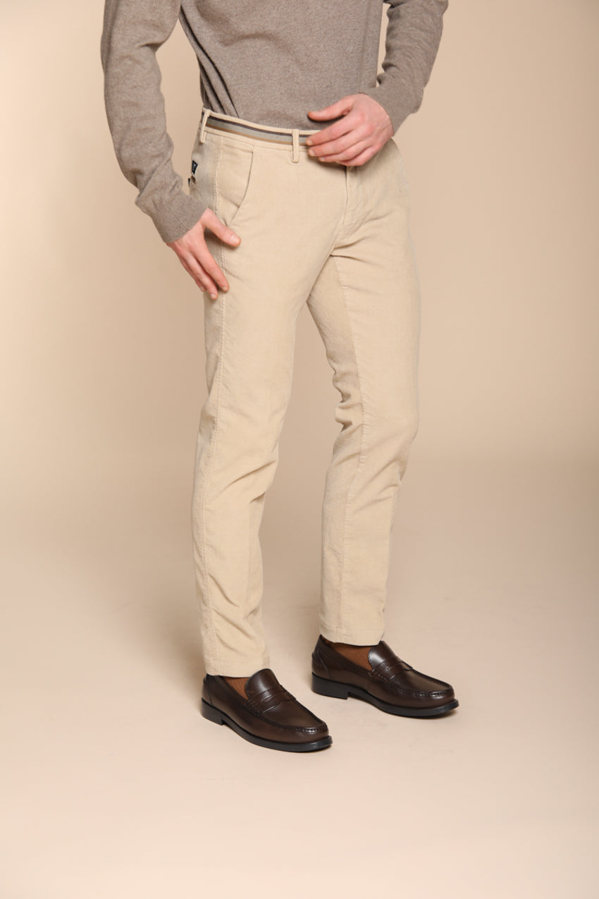 Torino Winter pantalón chino hombre en terciopelo de 1000 líneas slim fit