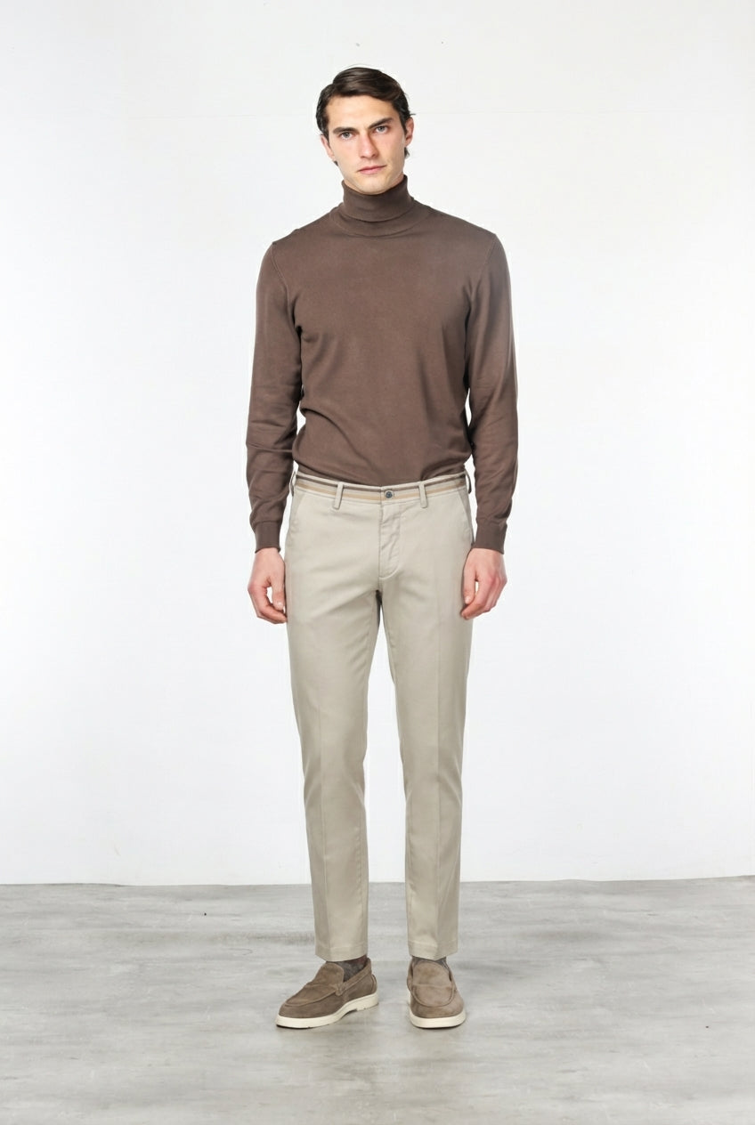 Torino Winter pantalón chino de hombre en gabardina stretch slim fit