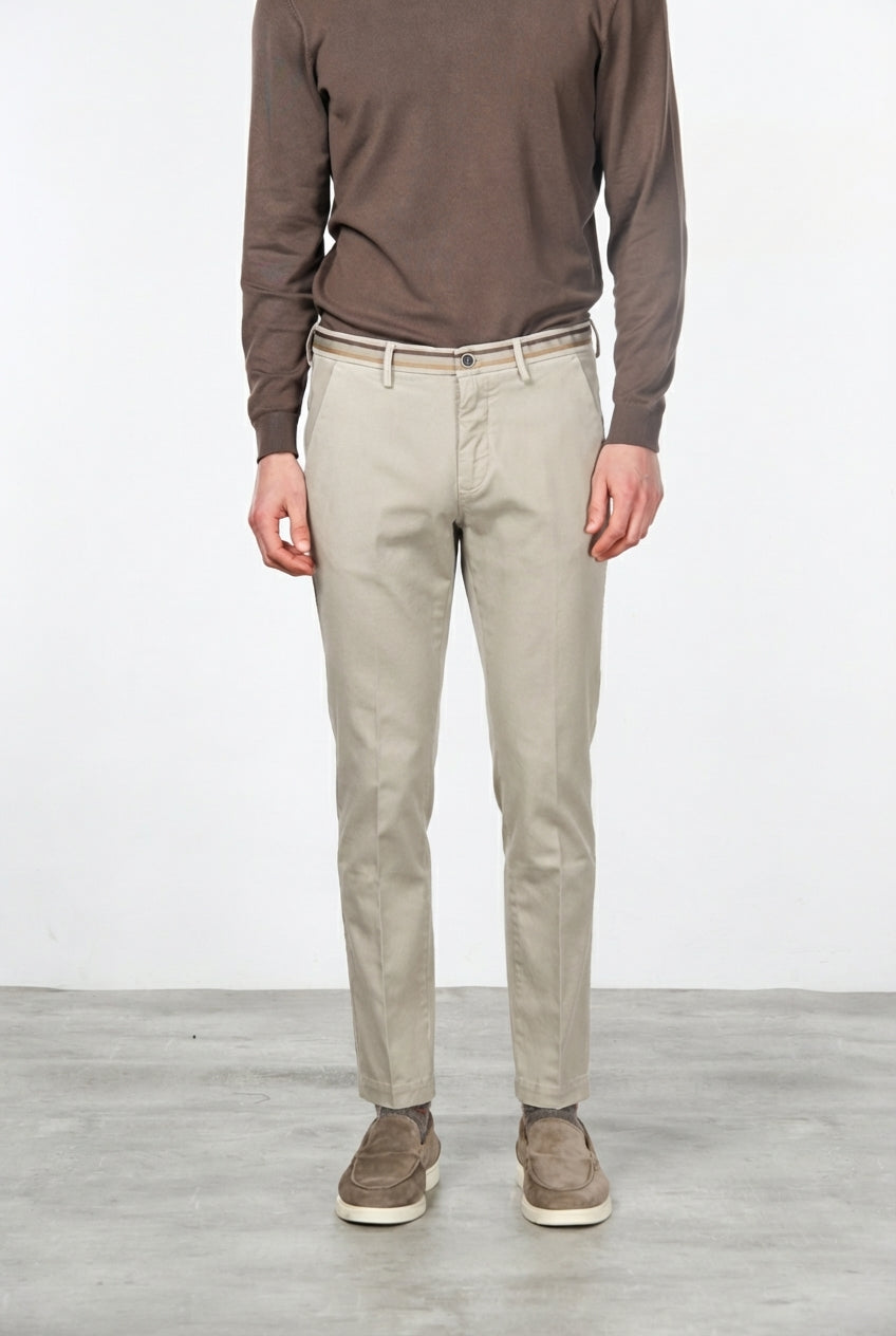 Torino Winter pantalón chino de hombre en gabardina stretch slim fit