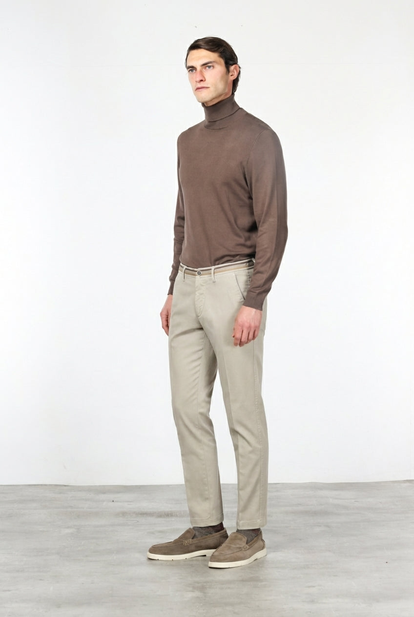 Torino Winter pantalón chino de hombre en gabardina stretch slim fit