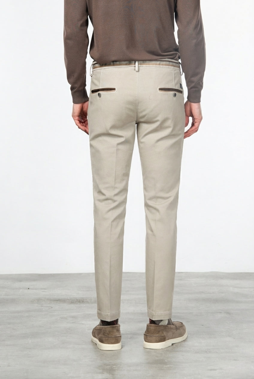 Torino Winter pantalón chino de hombre en gabardina stretch slim fit