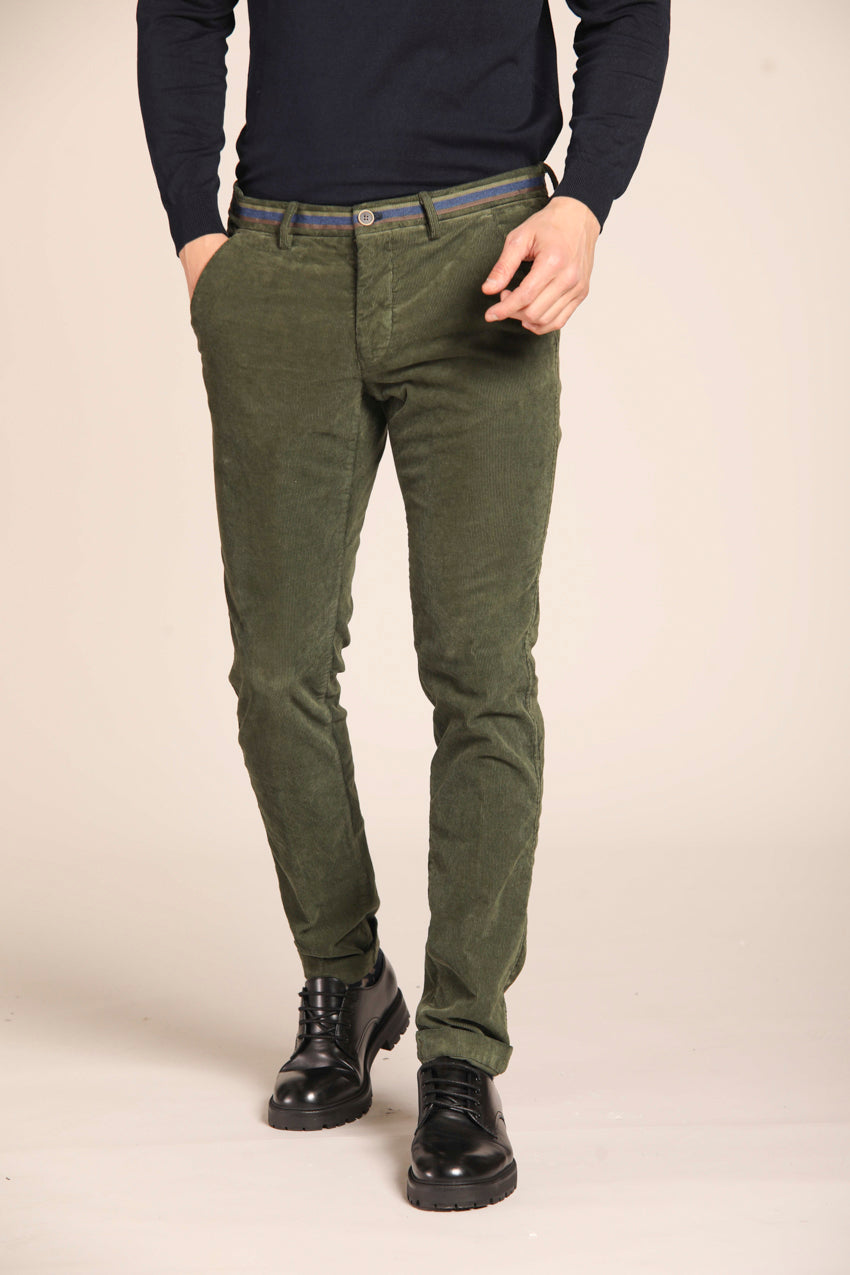 Torino Winter pantalon chino homme en velours 1000 rayures coupe slim