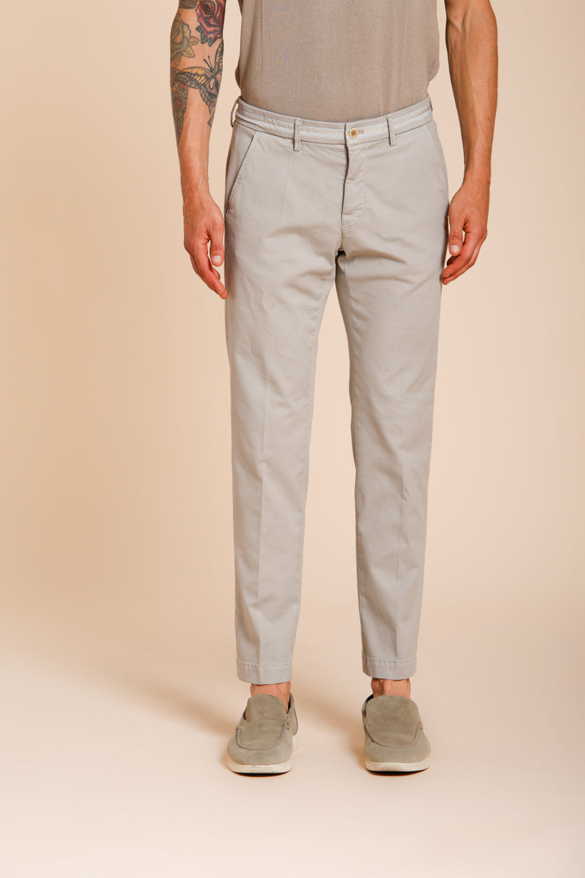 Torino Elegance men's chino pants in fine cotton and lyocell tricot slim fit
