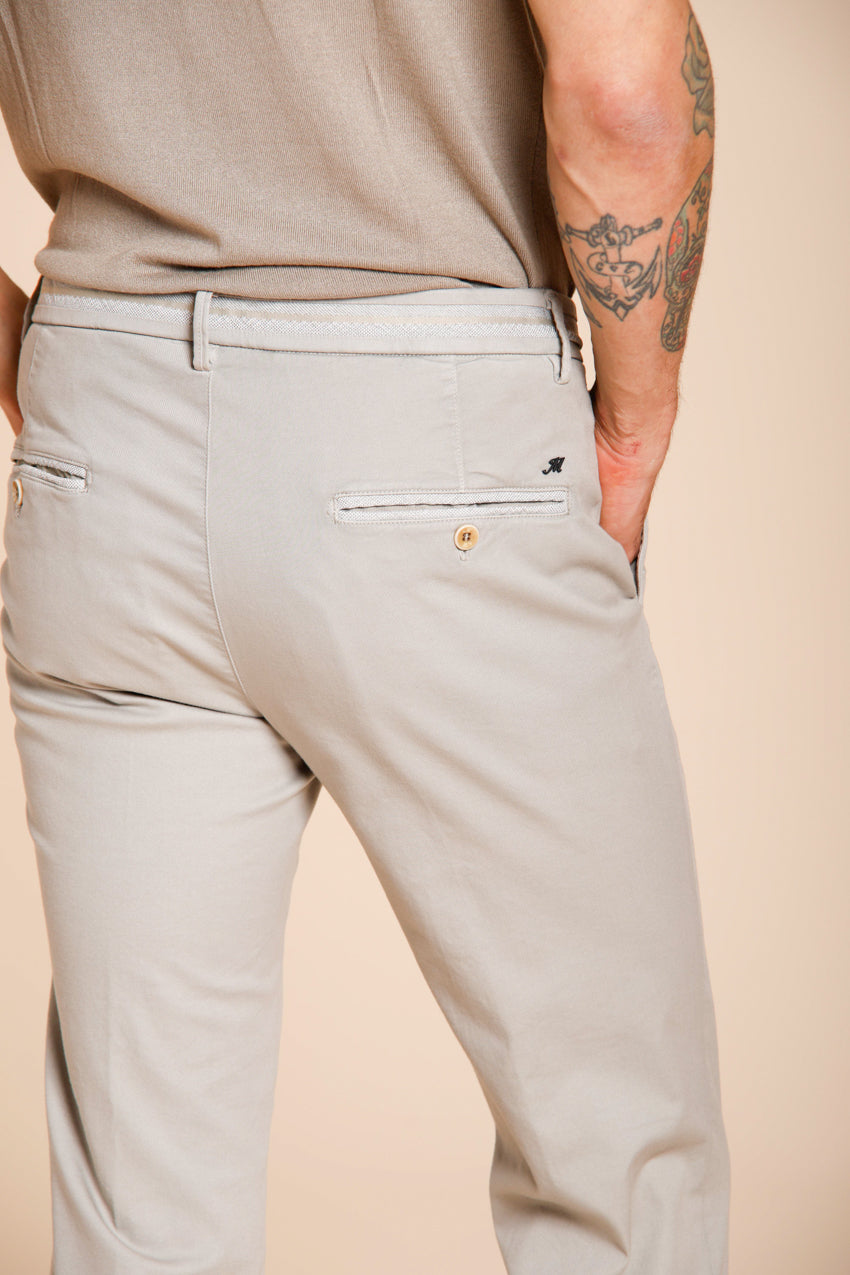 Torino Elegance men's chino pants in fine cotton and lyocell tricot slim fit