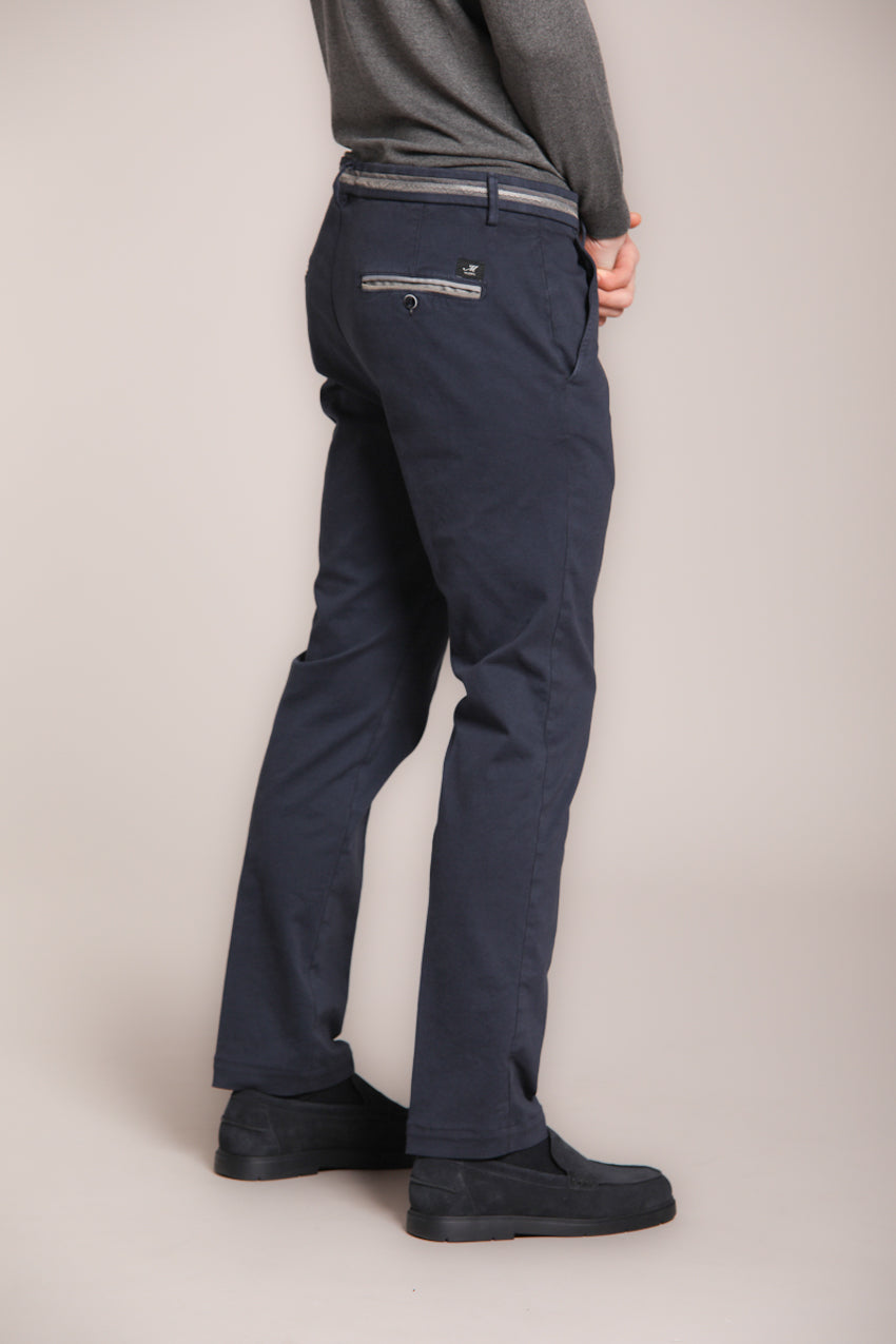 Foto 5 Torino Elegance pantalone chino uomo in diagonale stretch slim fit