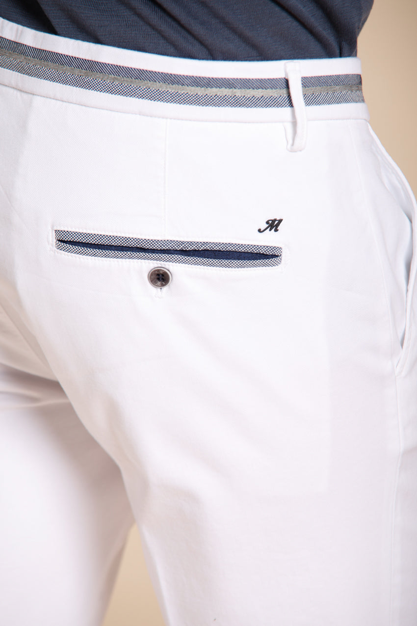 Torino Elegance pantalón chino hombre en tricotina fina de algodón y lyocell slim fit
