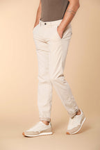 Torino pantalone chino uomo in cotone cover tinto filo slim fit