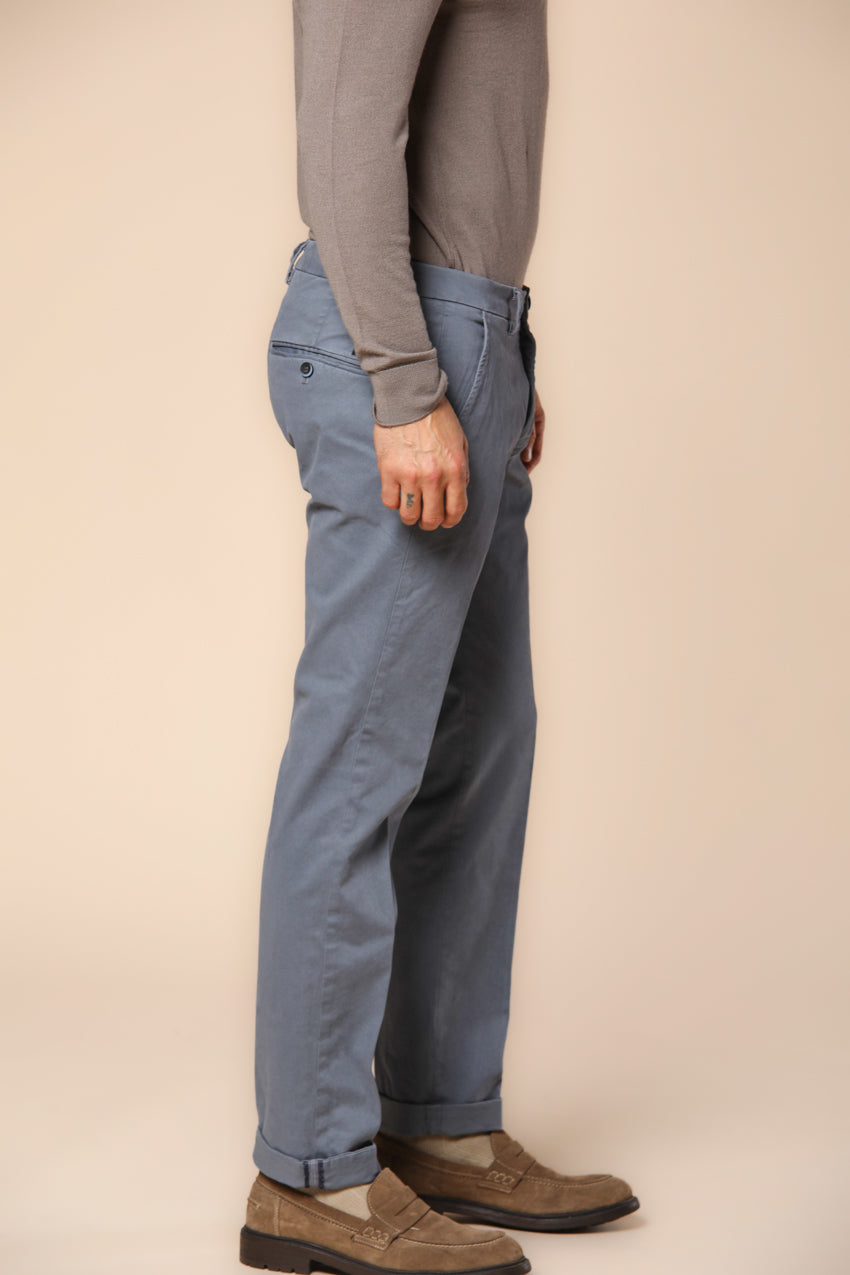 Torino pantalone chino uomo in gabardina slim fit ①