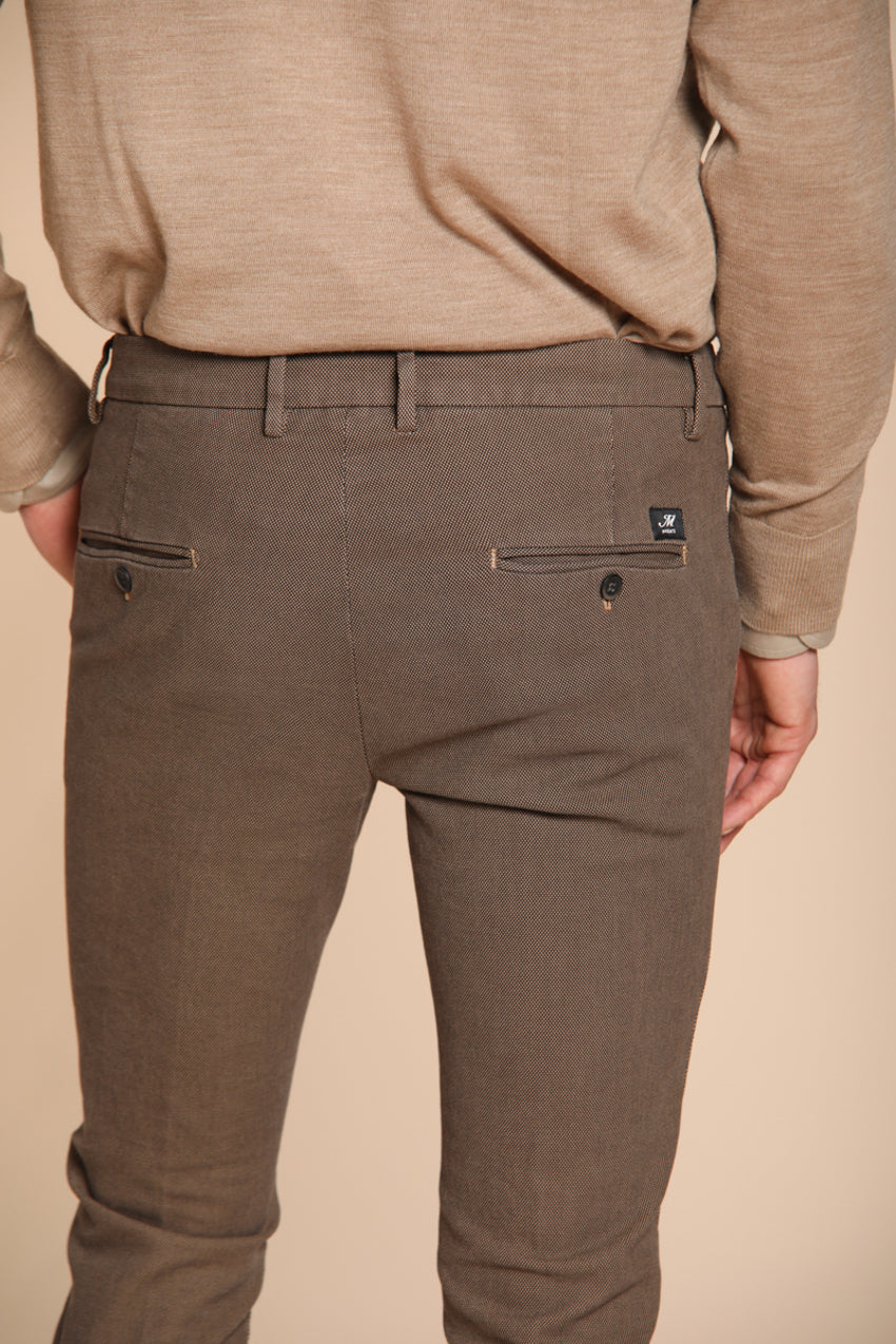 Milano pantalone chino uomo fantasia occhio di pernice extra slim fit