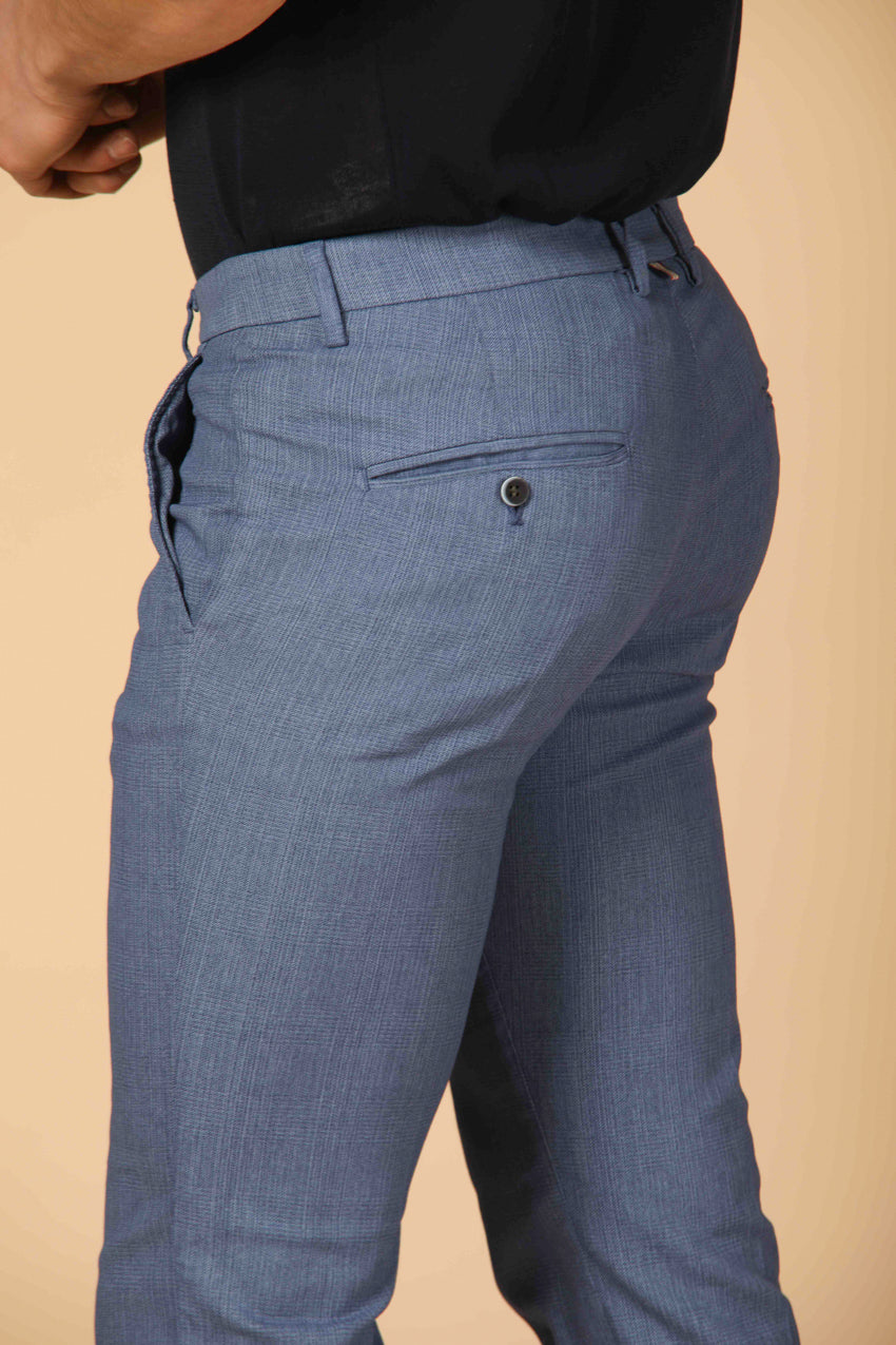 Image 4 de pantalon chino homme modèle Torino Style de couleur indigo, coupe slim de Mason's